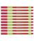 Fineliner-Set Line-Up, 191002, hellgr&uuml;n/rot (Schreibfarbe: rot), 0,4mm