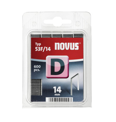 Heftklammern Typ D 53F/14, 042-0378, Stahldraht verzinkt