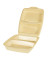 Menüboxen mit Klappdeckeln, EPS 2-geteilt 7,5 cm x 22 cm x 28,5 cm beige laminiert 12044