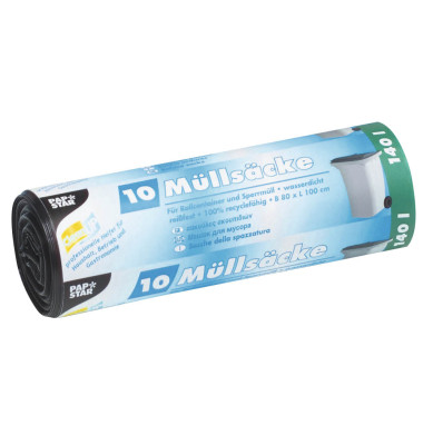 Müllbeutel 12396 CleanUP, schwarz, 140 Liter, offen
