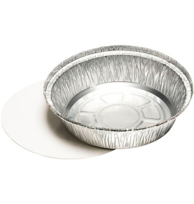 Schalen, Alu + Einlegedeckel, PE-beschichtet rund 1000 ml Ø 23 cm · 4,4 cm 14509 Schalen, Alu + Einlegedeckel, PE-beschichtet rund 1000 ml Ø 23 cm · 4,4 cm 14509