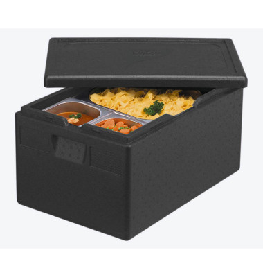 Isolier-Transportbehälter, EPP 60 cm x 40 cm x 23 cm schwarz "Gastro-Norm 1/1" 15104