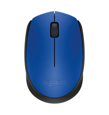 PC-Maus M171 910-004640, 3 Tasten, kabellos, USB-Funk, optisch, blau