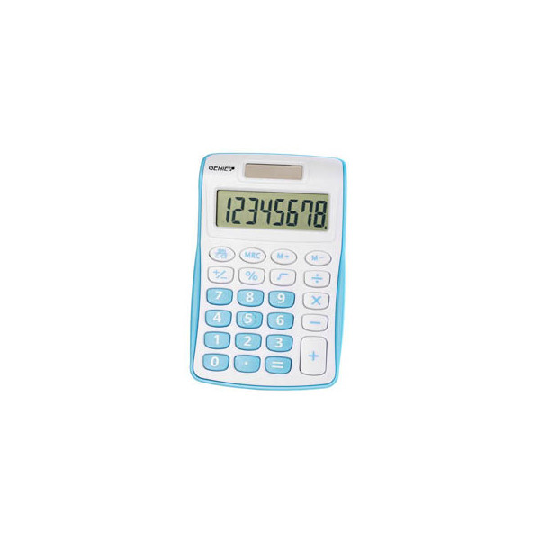 4015468124928 - Taschenrechner 120 Solar- Batterie LCD-Display weiß blau 1-zeilig 12-stellig 4015468124928 Genie