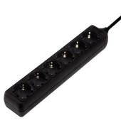Steckdosenleiste 30393, 6-fach, schwarz