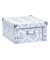 Aufbewahrungsbox 17972, 9,6 Liter mit Deckel, für A5, außen 310x260x140mm, Karton weiß Vintage