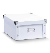 Aufbewahrungsbox 17763, 9,6 Liter mit Deckel, für A5, außen 310x260x140mm, Karton weiß