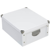 Aufbewahrungsbox 17764, 19,2 Liter mit Deckel, für A4, außen 400x330x170mm, Karton weiß