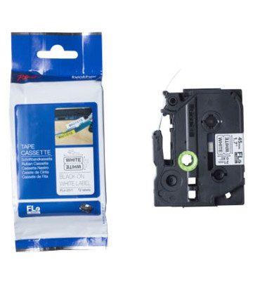 Einzelf&auml;hnchen Fle-2511 schwarz auf wei&szlig; 45 x 21 mm FLE2511