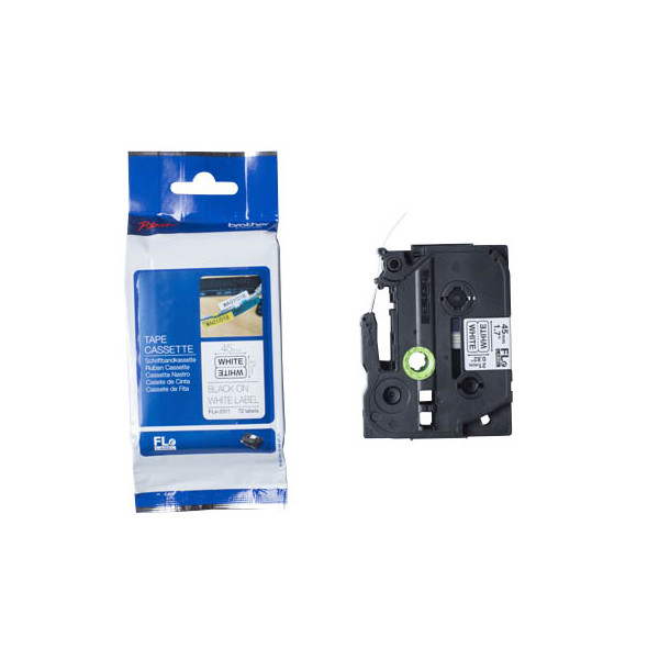 4977766769648 - 45 x 21 mm schwarz auf weiß brother Einzeletiketten-Schriftband FLe Fle-2511 FLE2511 45 x 21 mm schwarz auf weiß 1 St FLE2511 49777667696