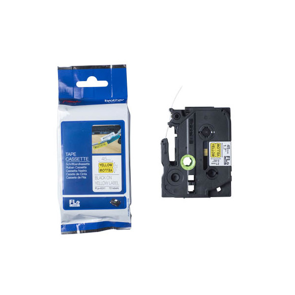 4977766769662 - 45 x 21 mm schwarz auf gelb brother Einzeletiketten-Schriftband FLe Fle-6511 FLE6511 45 x 21 mm schwarz auf gelb 1 St FLE6511 49777667696