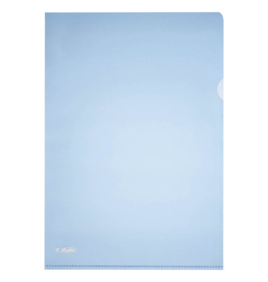 Sichthüllen Pyramide 50009107, A4, blau, transparent genarbt, oben & rechts offen, 0,19mm