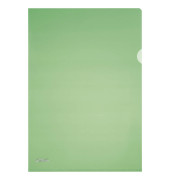 Sichthüllen 50009114, A4, grün, transparent, genarbt, 0,19mm, oben & rechts offen, PP