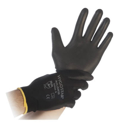 Arbeitshandschuhe Black Ace, PU, schwarz, Größe 8 / M Arbeitshandschuhe Black Ace, PU, schwarz, Größe 8 / M