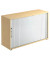 Aktenschrank BETA V1732S/3/S/RE, Kunststoff/Holz abschließbar, 2 OH, 120 x 74,8 x 40 cm, silber/ahorn