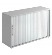 Aktenschrank BETA V1732S/5/S/RE, Kunststoff/Holz abschließbar, 2 OH, 120 x 74,8 x 40 cm, silber/lichtgrau