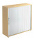 Aktenschrank BETA V1733S/3/S/RE, Kunststoff/Holz abschließbar, 4 OH, 120 x 110 x 40 cm, silber/ahorn