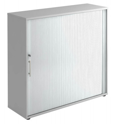 Aktenschrank BETA V1733S/5/S/RE, Kunststoff/Holz abschließbar, 4 OH, 120 x 110 x 40 cm, silber/lichtgrau