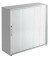 Aktenschrank BETA V1733S/5/S/RE, Kunststoff/Holz abschließbar, 4 OH, 120 x 110 x 40 cm, silber/lichtgrau