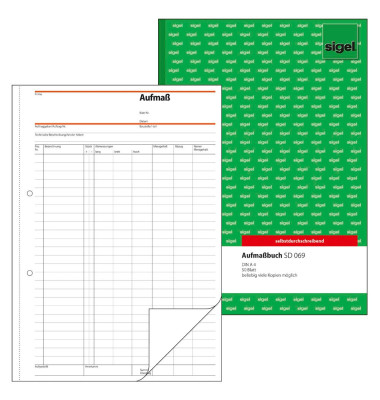 Formularbuch SD069 Aufmaßbuch SD069