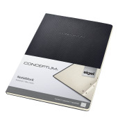 Notizblock CO800 Conceptum, kariert, A4, 80g, schwarz, 60 Blatt