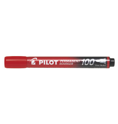 Permanentmarker 100, SCA-100-R 4010002, rot, 1mm Rundspitze