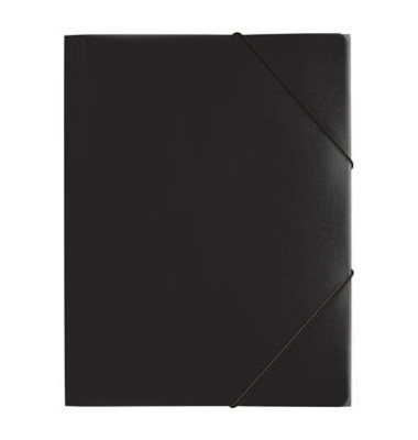 Eckspannmappe Lucy Trend 21613-01, A4 schwarz Polypropylen (PP), f&uuml;r ca. 250 Blatt  (80 g/m&sup2;), mit 3 Einschlagklappen