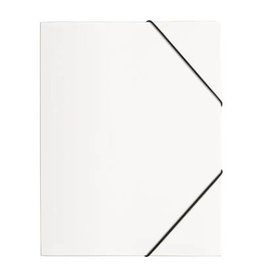 Eckspannmappe Lucy Trend 21613-02, A4 weiß Polypropylen 80g, mit 3 Einschlagklappen