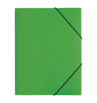 Eckspannmappe Lucy Trend 21613-05, A4 grün Polypropylen 80g, mit 3 Einschlagklappen