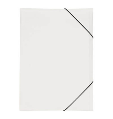 Eckspannmappe Lucy Trend 21638-02, A3 weiß Polypropylen 80g, mit 3 Einschlagklappen