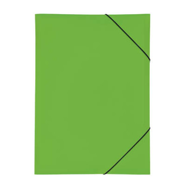 Eckspannmappe Lucy Trend 21638-05, A3 gr&uuml;n Polypropylen (PP) 80g, mit 3 Einschlagklappen