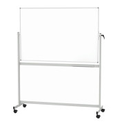 Stativdrehtafel-Whiteboard MAULstandard, 6459484, 195,5x194,5x55,8cm (BxHxT), kunststoffbeschichtet, Aluminium