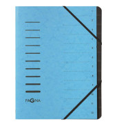 Ordnungsmappe 40059-18, 1-12, hellblau, A4, 12 F&auml;cher