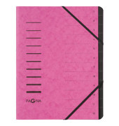 Ordnungsmappe 12 Fächer rosa 40059-34