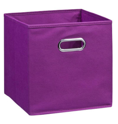 Aufbewahrungsbox 14115, 30 Liter, für A4, außen 320x320x320mm, Stoff violett
