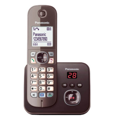 KX-TG6821 Schnurlostelefon mit Anrufbeantworter braun KX-TG6821GA