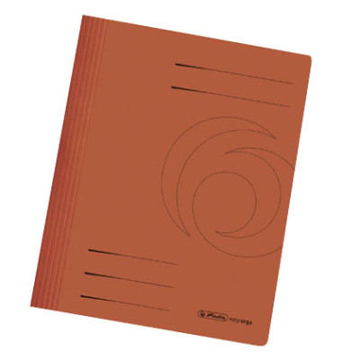 Schnellhefter 11037009, A4, orange, Karton, 240g, Vorderdeckel opak