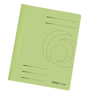 Schnellhefter 11037090, A4, grün, Karton, 240g, Vorderdeckel opak