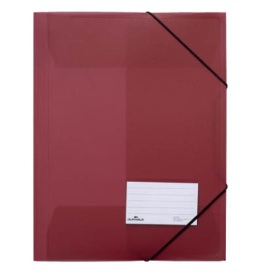 Eckspannmappe 999109793, A4 rot Polypropylen (PP), mit 3 Einschlagklappen