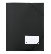 Eckspannmappe 999109650, A4 schwarz Polypropylen (PP), mit 3 Einschlagklappen