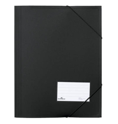 Eckspannmappe 999109650, A4 schwarz Polypropylen (PP), mit 3 Einschlagklappen