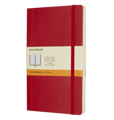 Notizbuch 854634, Classic Collection, rot, A5, liniert, 70g, 96 Blatt / 192 Seiten