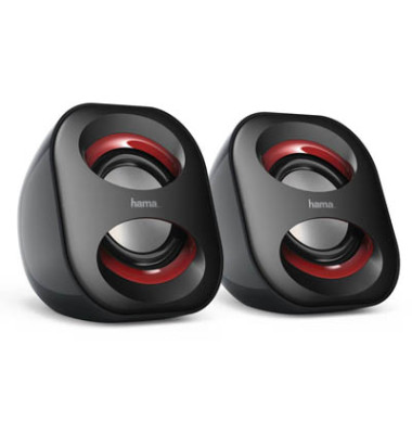  Lautsprecher Sonic Mobile 183 173131, kabelgebunden, kabellos, schwarz/rot