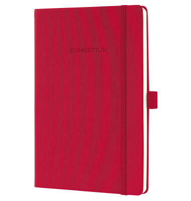 Notizbuch CO654, Conceptum, rot, A5, kariert, 80g, 97 Blatt / 194 Seiten
