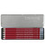 Bleistift-Set CLEOS-Fine, 160 25, H&auml;rte HB,2H,2B,4B,6B,8B, rot