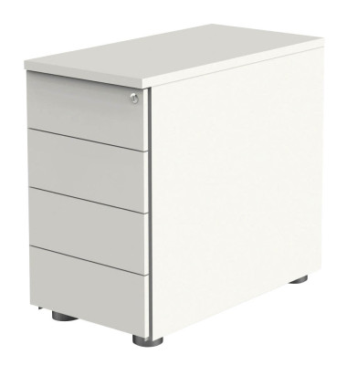 Standcontainer 12419010 Move, wei&szlig;, 4 Schubladen, Spanplatte, melaminbeschichtet, abschlie&szlig;bar