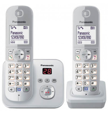 KX-TG6822GS Schnurlostelefon-Set mit Anrufbeantworter silber KX-TG6822GS KX-TG6822GS Schnurlostelefon-Set mit Anrufbeantworter silber KX-TG6822GS