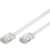 Netzwerkkabel weiß RJ-45 Stecker 1m Cat 6