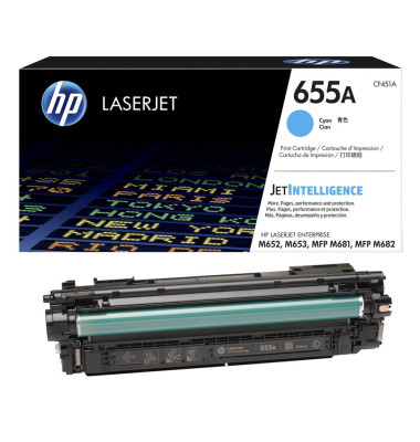 Toner CF451A (655A), cyan, ca. 10500 Seiten