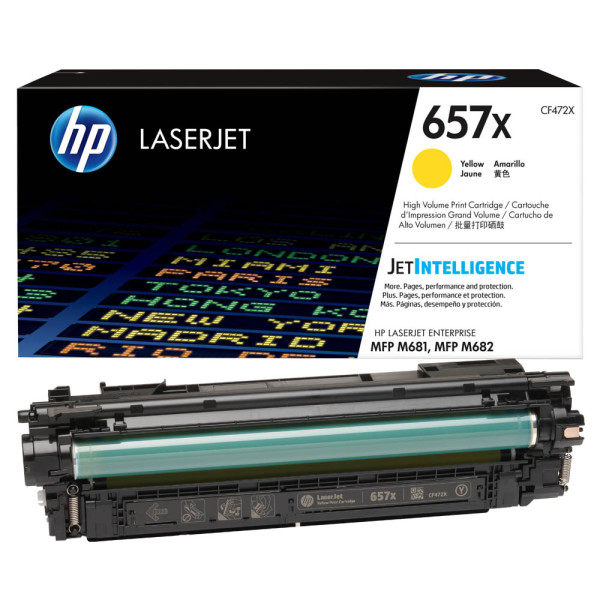 0889894325518 - 657X - Hohe Ergiebigkeit - Gelb - Original - LaserJet - Tonerpatrone (CF472X) - für LaserJet Enterprise MFP M681dh MFP M681f LaserJet Enterprise Flow MFP M681z MFP M682z (CF472X)